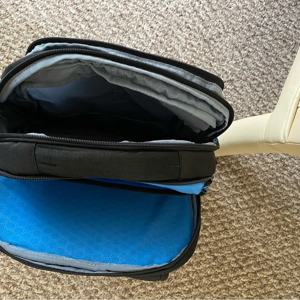 Dell Black Backpack with Blue Accents - Padded Laptop Pack